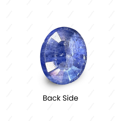 Natural Blue Sapphire (Neelam) Gemstone – Oval Shape (6.80 Carat | 7.41 Ratti | 12.0 × 9.8 × 5.9 mm)
