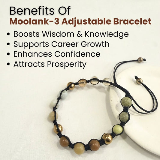 Moolank 3 Power Adjustable Bracelet (Wisdom, Expression & Abundance)