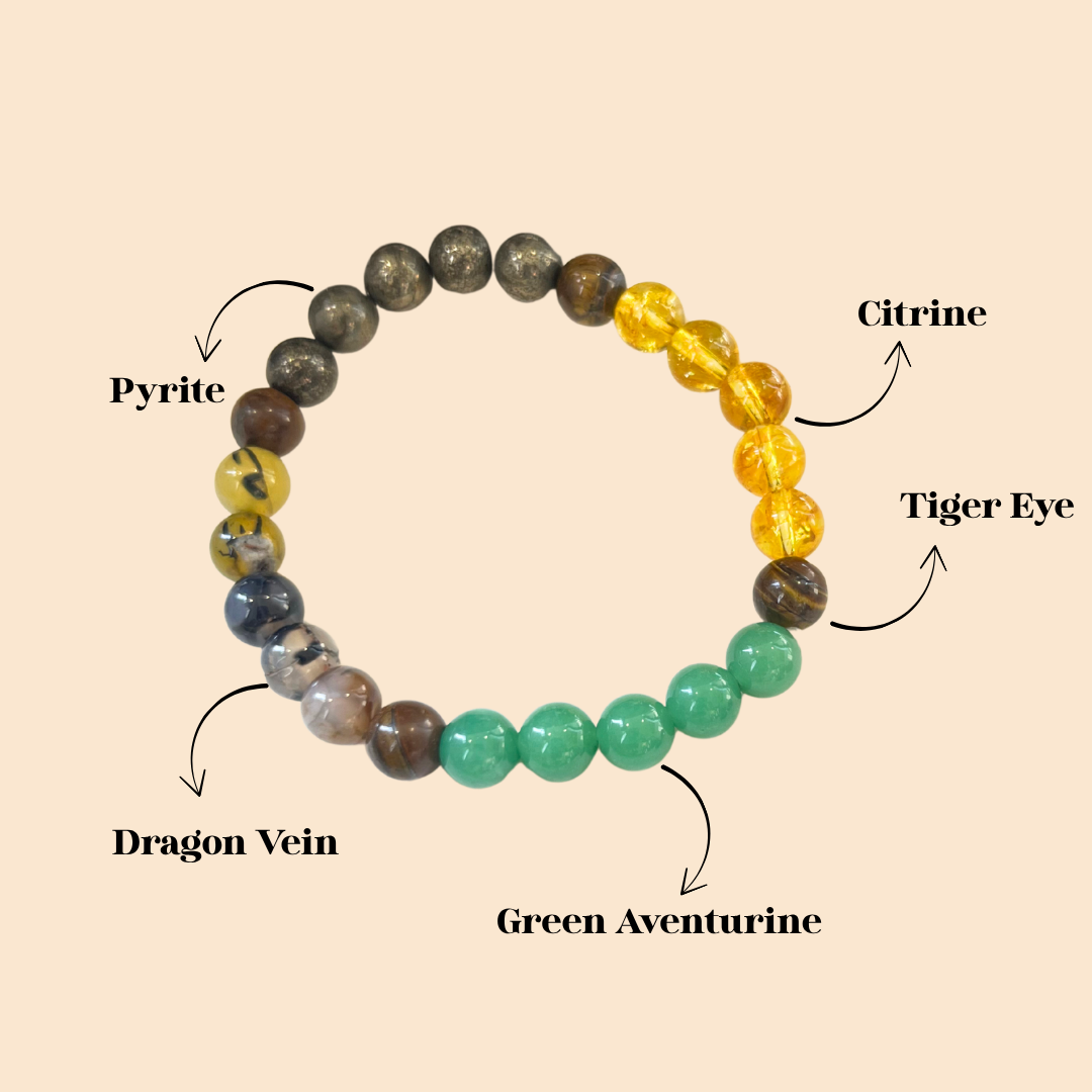 Natural Money Magnet Bracelet (Attract Wealth, Luck & Grounded Growth)