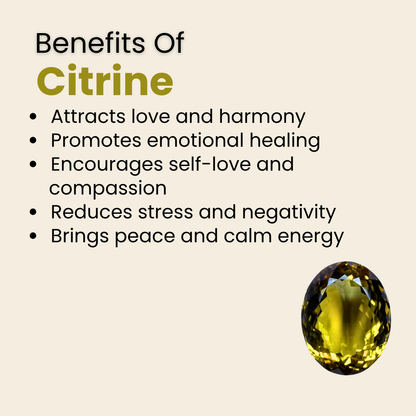 Natural Citrine Gemstone – Oval Shape (11.45 Carat | 12.48 Ratti)