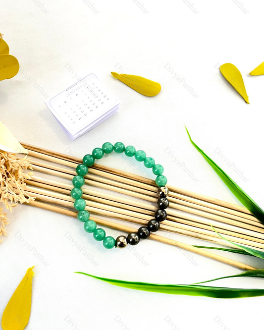 PERSONAL YEAR 5 BRACELET (Green Aventurine • Golden Pyrite • Natural Pyrite)
