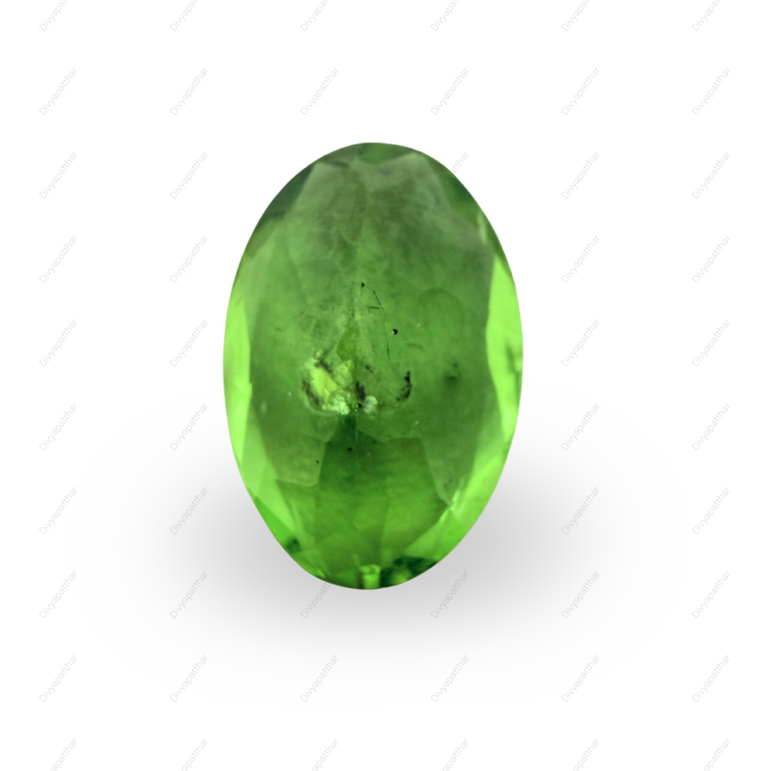 Natural Peridot Gemstone – Oval Shape (3.85 Carat | 4.19 Ratti)