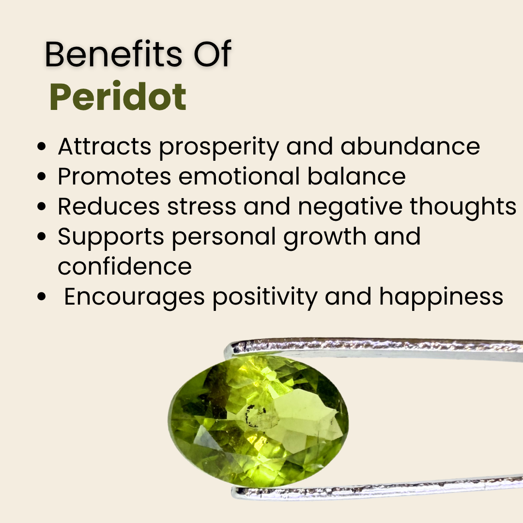 Natural Peridot Gemstone – Oval Shape (3.85 Carat | 4.19 Ratti)