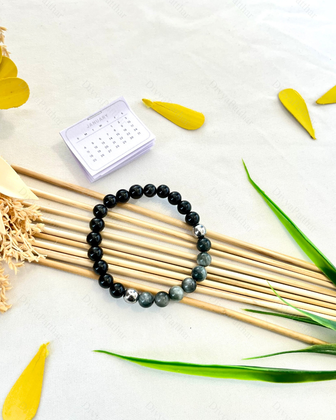 PERSONAL YEAR 7 BRACELET (Cat’s Eye • Silver Pyrite • Black Onyx)