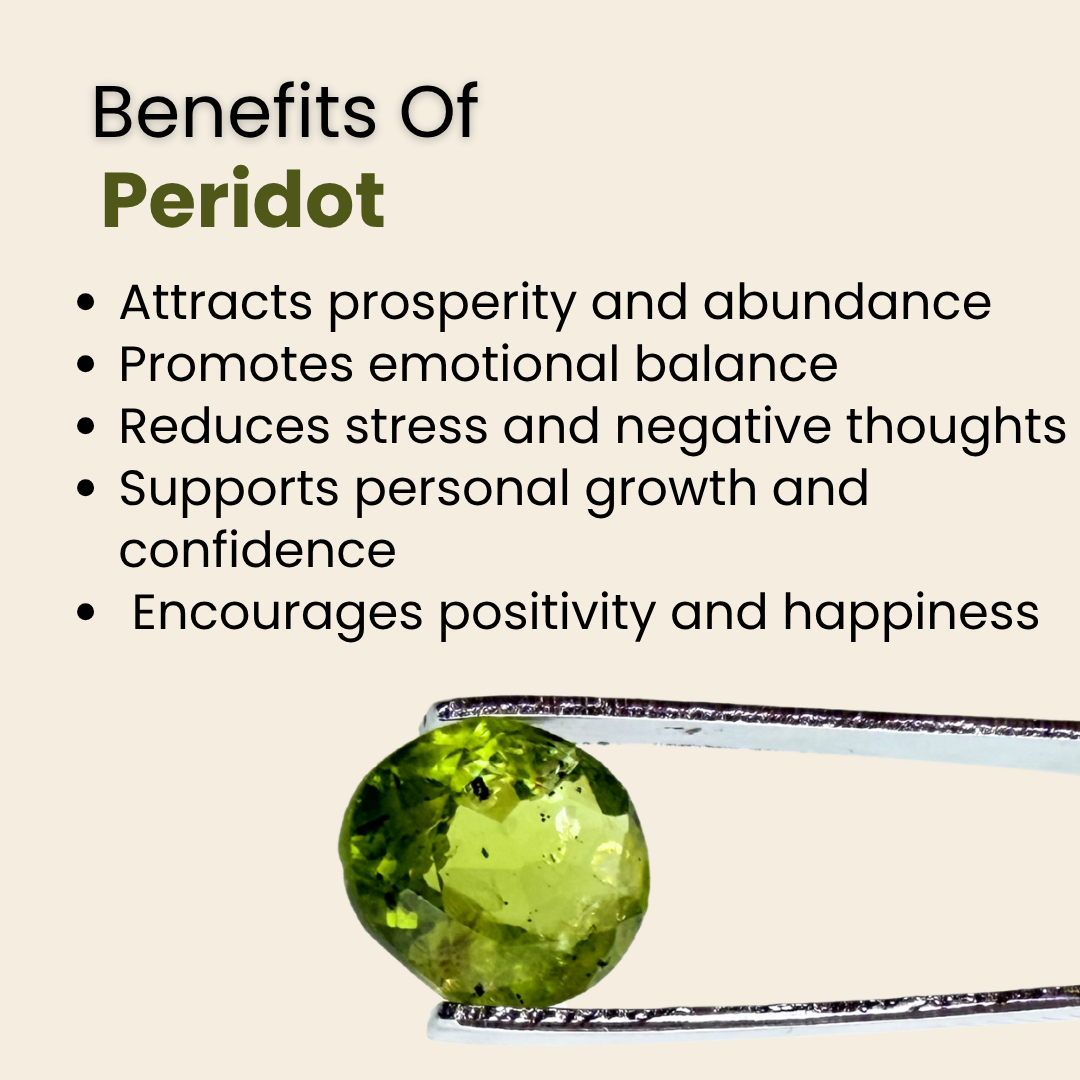 Natural Peridot Gemstone – Oval Shape (4.30 Carat | 4.68 Ratti)