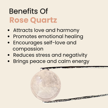 Natural Rose Quartz Gemstone – Round Shape (6.95 Carat | 7.57 Ratti)
