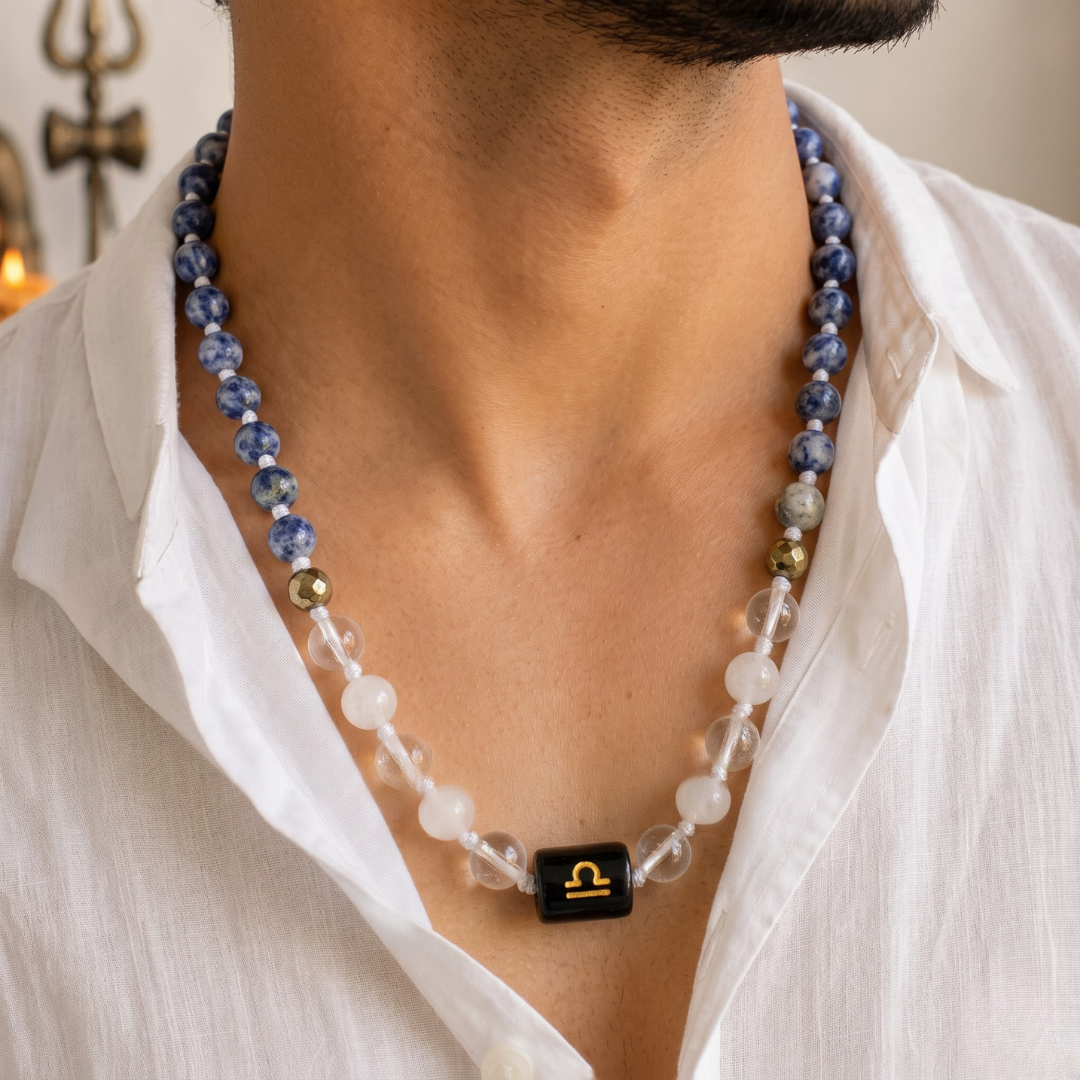Libra Zodiac Mala – Wisdom, Clarity & Emotional Balance
