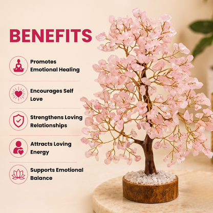 Rose Quartz Crystal Tree – Love, Harmony & Emotional Healing