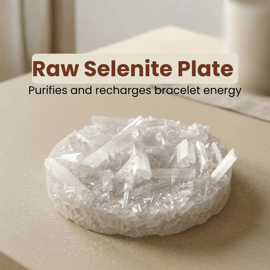 Raw Selenite Plate – Cleanse, Recharge & Elevate Crystal Energy