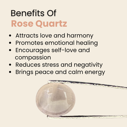 Natural Rose Quartz Gemstone – Oval Shape (9.35 Carat | 10.19 Ratti)