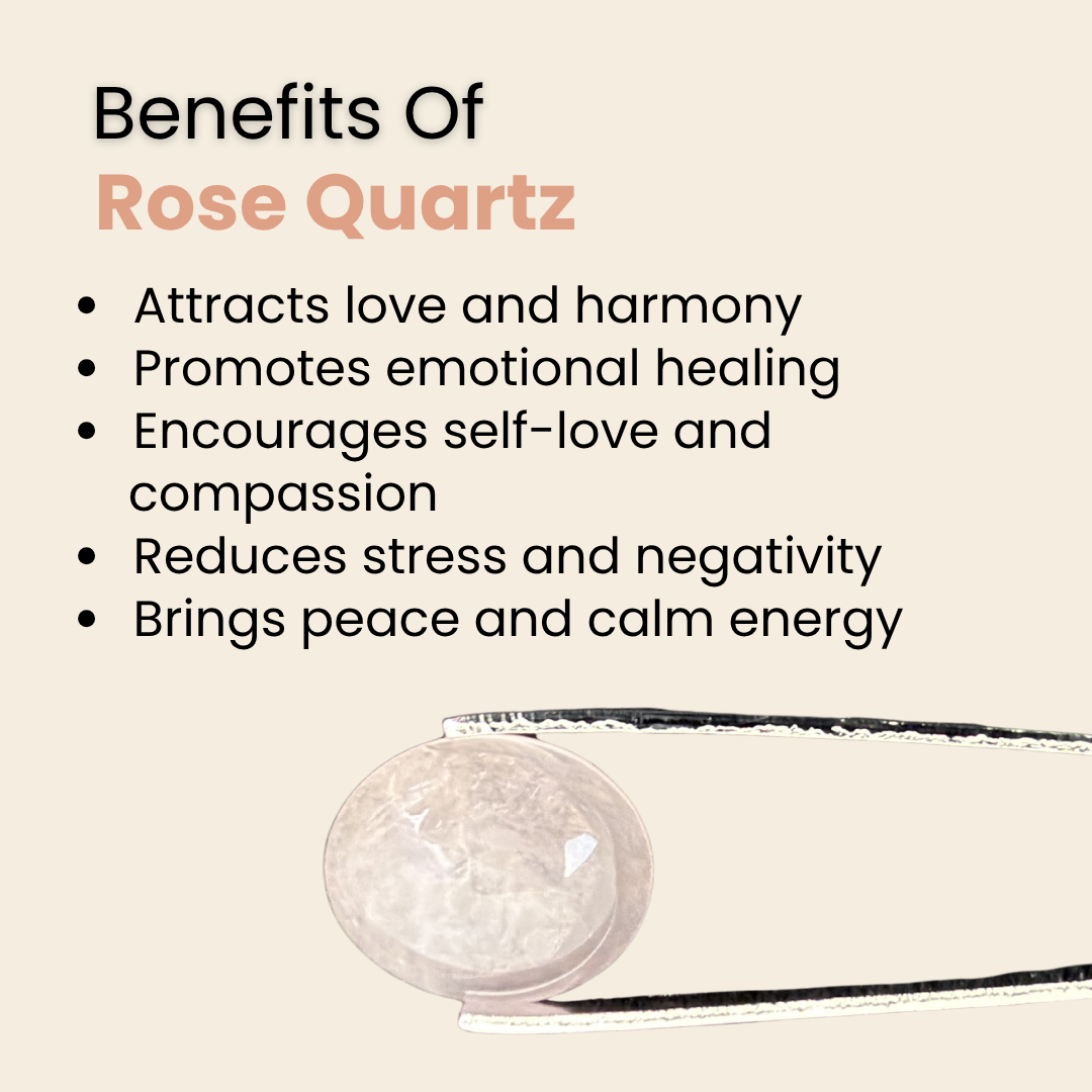 Natural Rose Quartz Gemstone – Oval Shape (8.60 Carat | 9.37 Ratti)