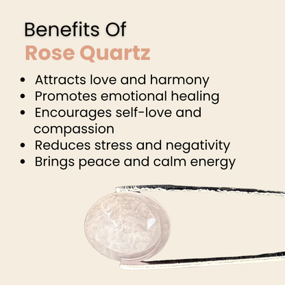 Natural Rose Quartz Gemstone – Oval Shape (8.60 Carat | 9.37 Ratti)