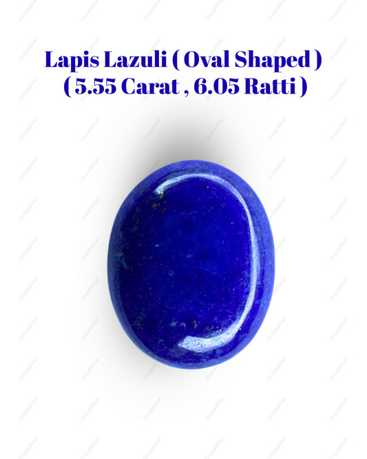 Natural Lapis Lazuli Gemstone – Oval Shape (5.55 Carat | 6.05 Ratti)
