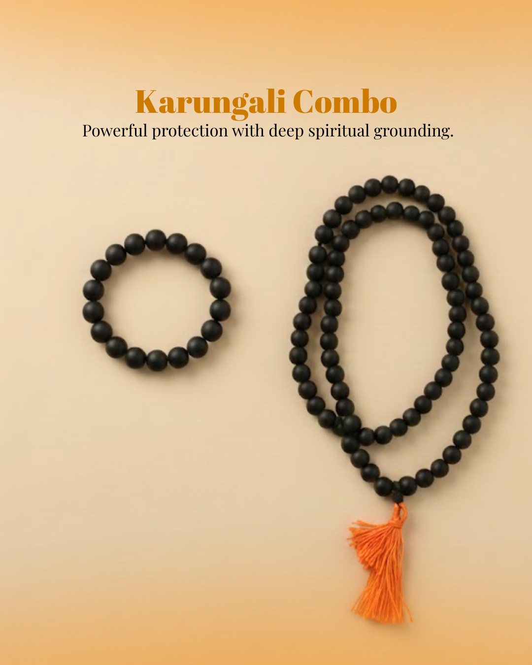 Pure Karungali Energy Combo - (Karungali Mala & Karungali Bracelet0