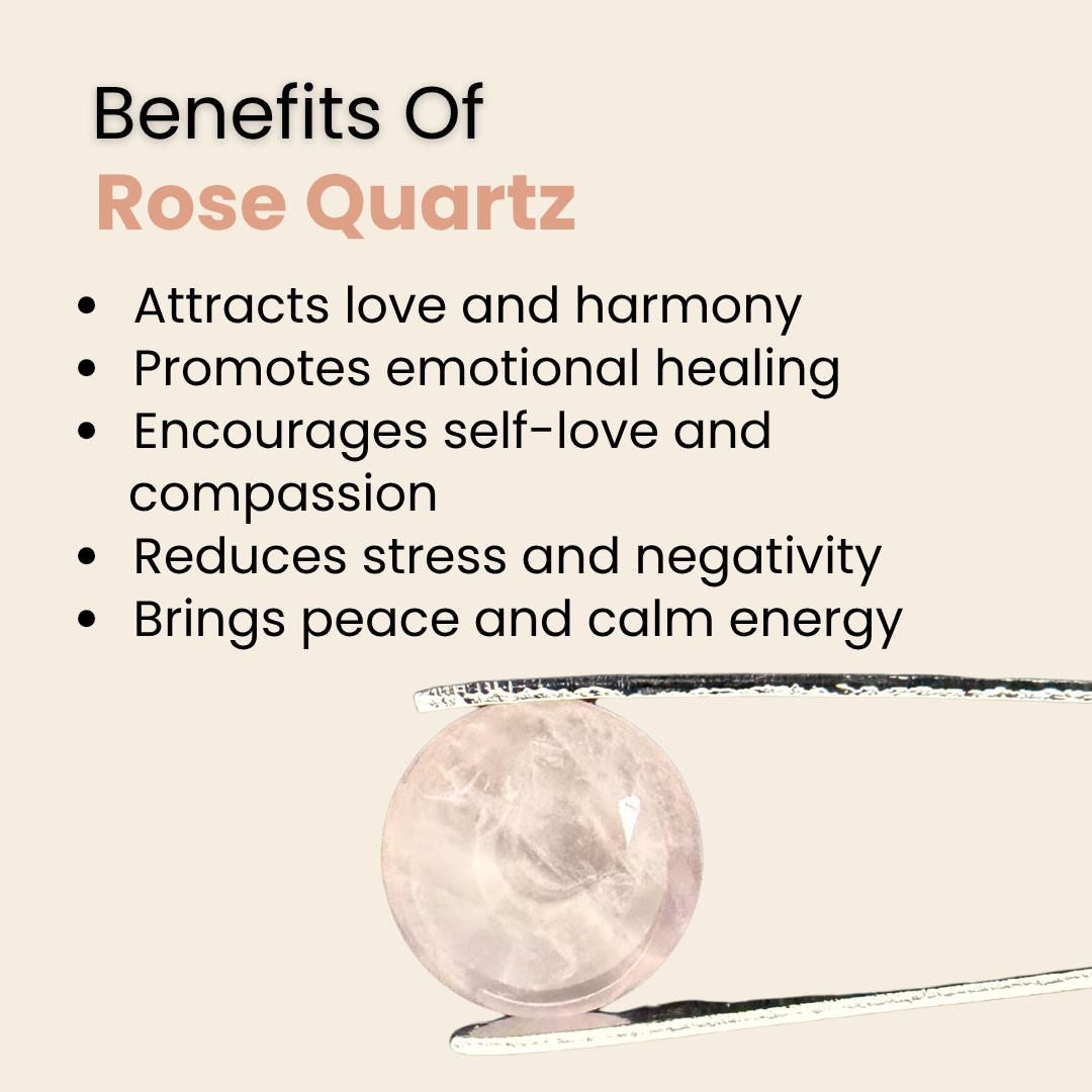Natural Rose Quartz Gemstone – Round Shape (6.15 Carat | 6.70 Ratti)