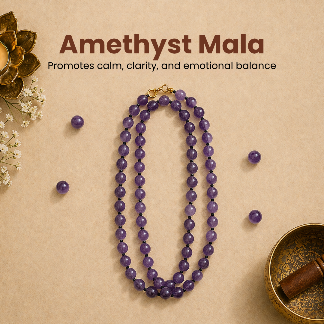 Amethyst Mala – Peace, Protection & Spiritual Clarity