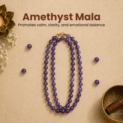 Amethyst Mala – Peace, Protection & Spiritual Clarity