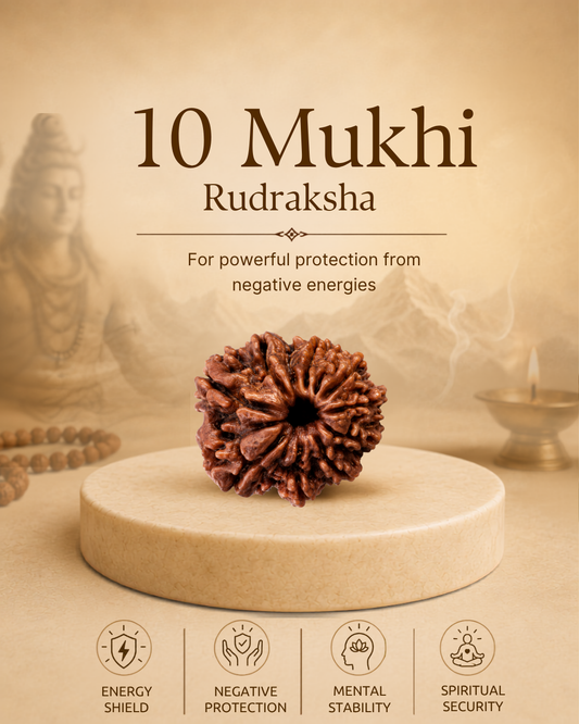 10 Mukhi Rudraksha (Natural | Nepal Origin)