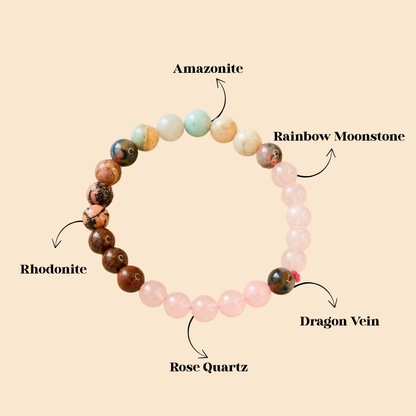 Natural Love & Romance Bracelet (Heart Healing, Emotional Bonding & Love Flow)