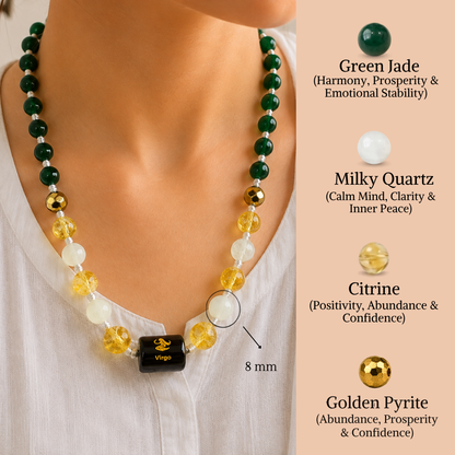 Virgo Zodiac Mala – Prosperity, Clarity & Emotional Balance