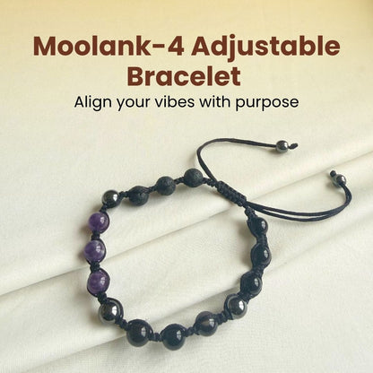 Moolank 4 Power Adjustable Bracelet (Stability, Protection & Grounded Focus)