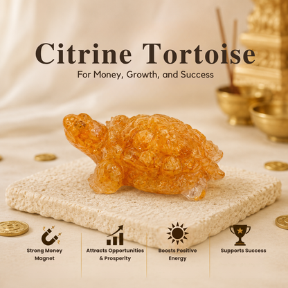 Citrine Tortoise for Vastu Purpose – Wealth, Prosperity & Positive Energy