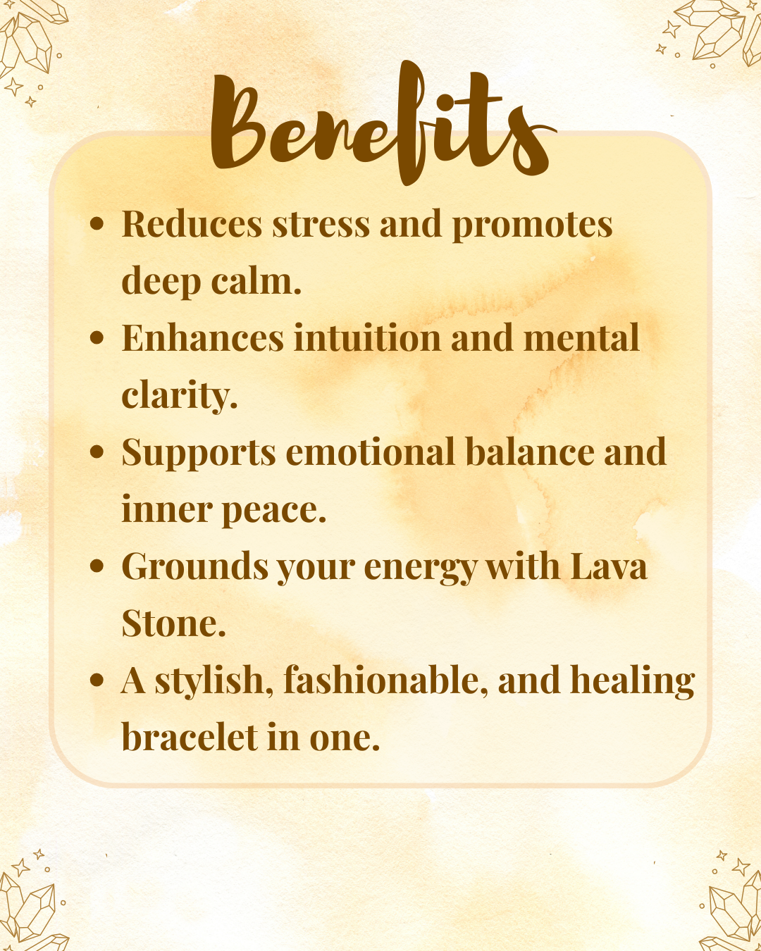 Premium Amethyst Lava Bracelet (Stress Relief, Mental Clarity & Spiritual Balance)