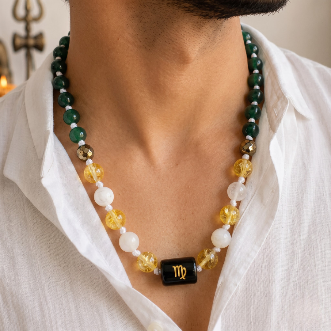 Virgo Zodiac Mala – Prosperity, Clarity & Emotional Balance