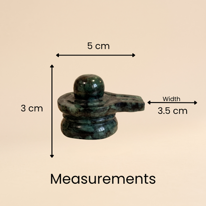 Natural Emerald (Panna) Shivling Idol (265 Carat | LBH: 5 × 3.5 × 3 cm)