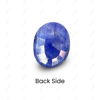 Natural Blue Sapphire (Neelam) Gemstone – Oval Shape (6.30 Carat | 6.86 Ratti | 11.9 × 9.5 × 5.4 mm)