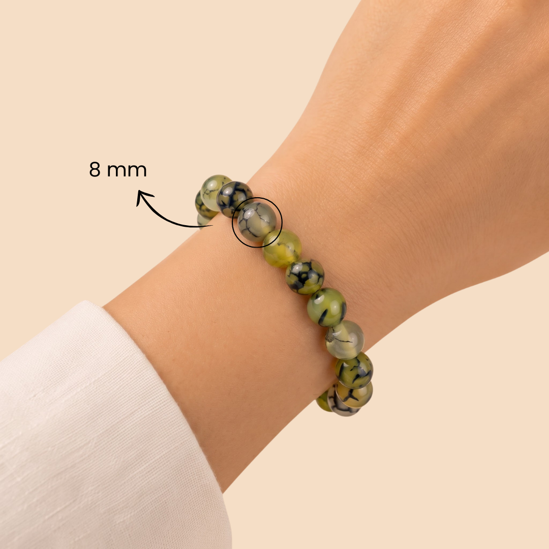 Dragon Vein Agate Bracelet