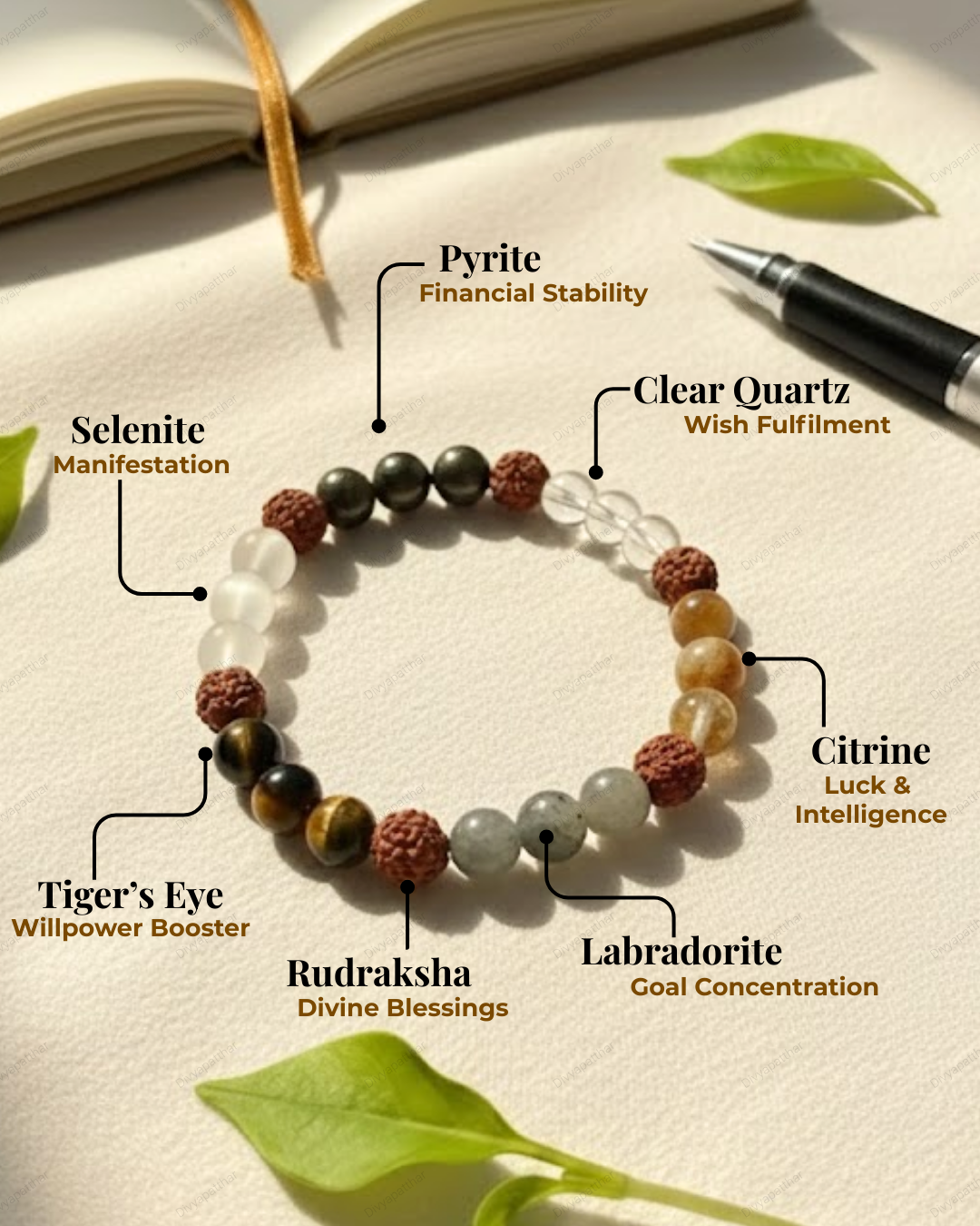 Sankalp Siddhi Bracelet – (7 Beads of Intention, Focus & Manifestation)