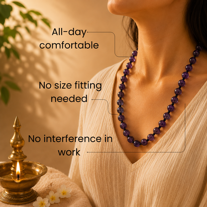 Amethyst Mala – Peace, Protection & Spiritual Clarity