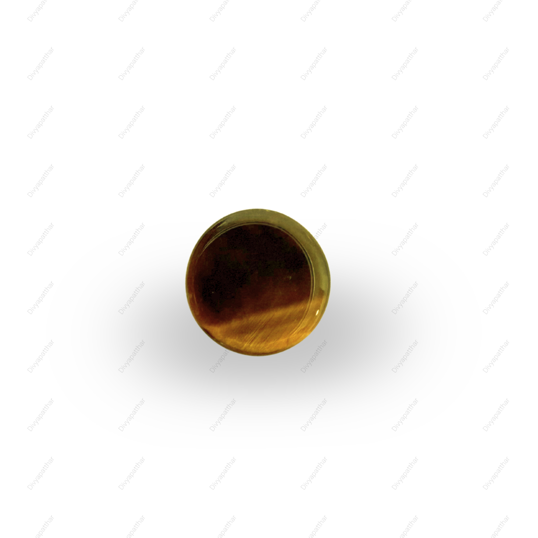 Natural Tiger's Eye Gemstone – Round Shape (3.85 Carat | 4.19 Ratti)