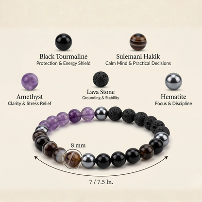 Moolank 4 Power Bracelet (Stability, Protection & Grounded Focus)