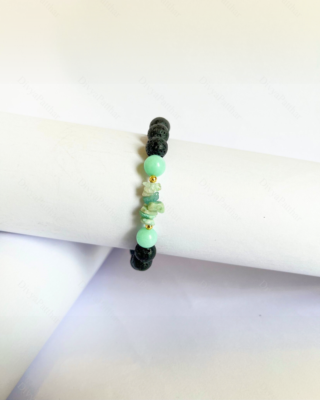 Premium Amazonite Lava Bracelet (Emotional Balance, Truth & Calm Communication)