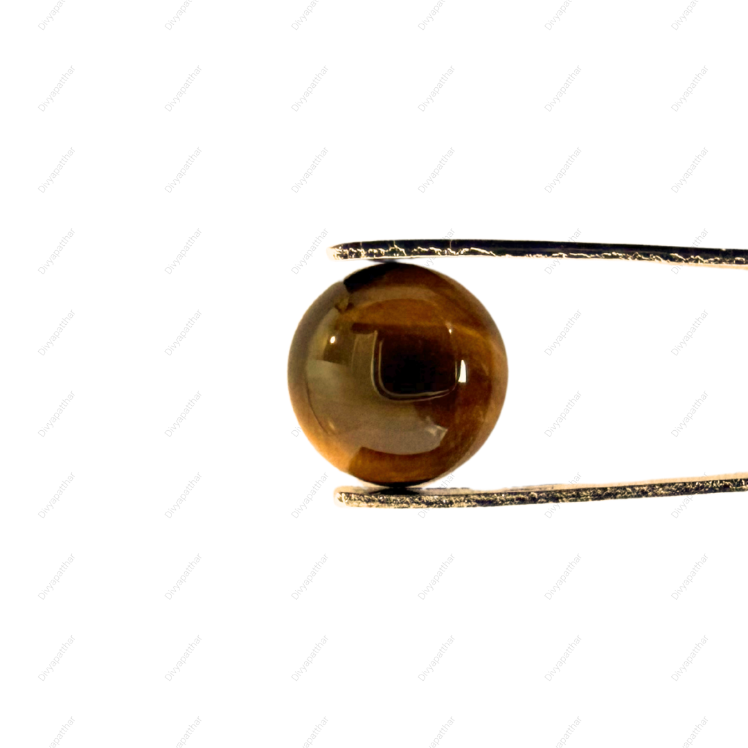 Natural Tiger's Eye Gemstone – Round Shape (3.85 Carat | 4.19 Ratti)