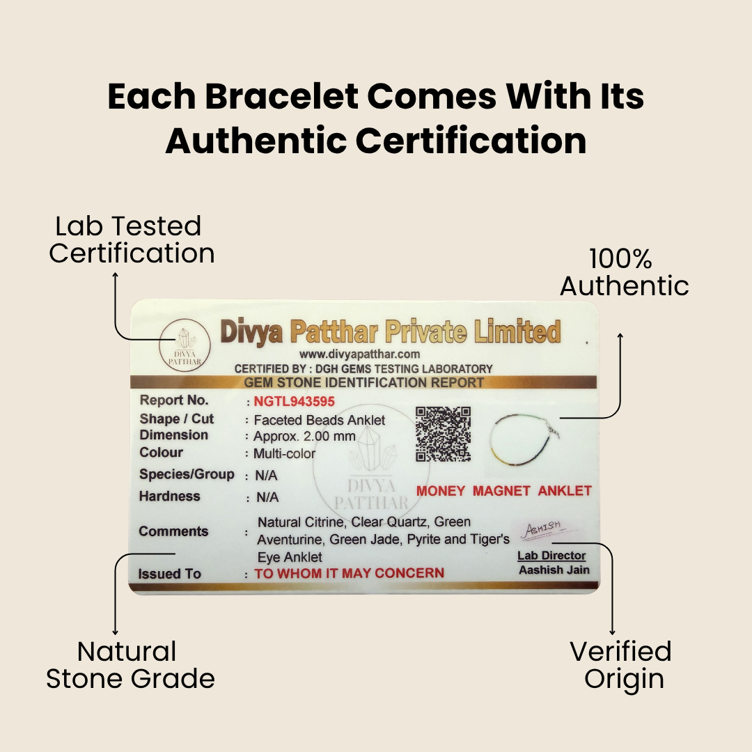Natural Money Magnet Anklet (Wealth Attraction, Success & Stylish Abundance)