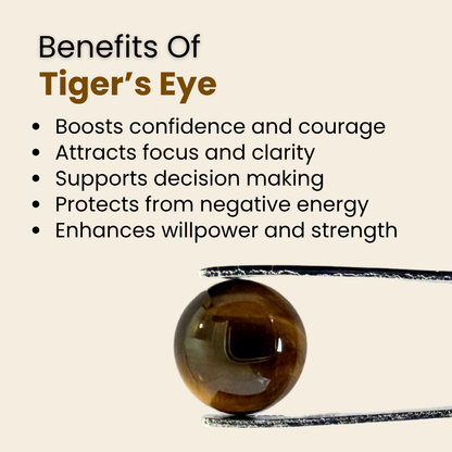 Natural Tiger's Eye Gemstone – Round Shape (3.85 Carat | 4.19 Ratti)