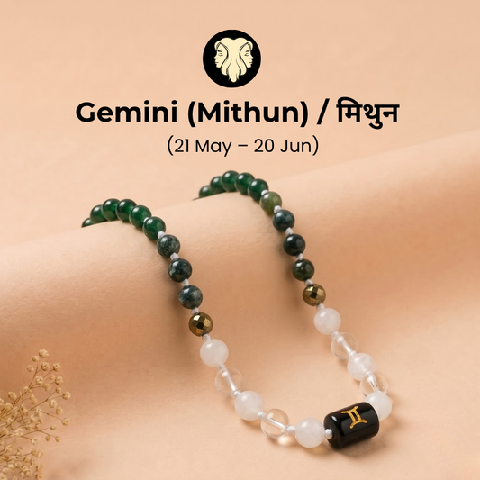 Gemini Zodiac Mala – Growth, Clarity & Emotional Balance