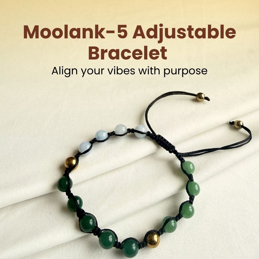 Moolank 5 Power Adjustable Bracelet (Adaptability, Confidence & Mental Clarity)