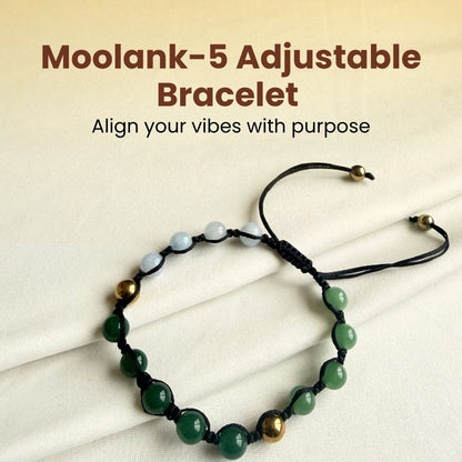 Moolank 5 Power Adjustable Bracelet (Adaptability, Confidence & Mental Clarity)