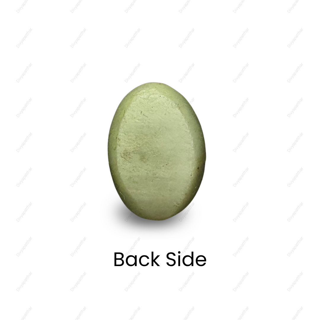Natural Cat's Eye Gemstone – Oval Shape (5.80 Carat | 6.32 Ratti | L 13 × B 9.2 × H 7.1 mm)