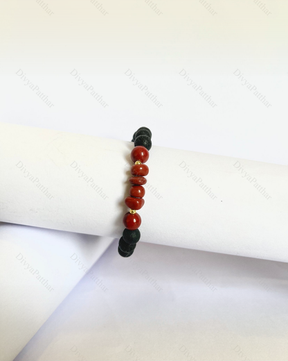 Premium Red Jasper Lava Bracelet (Strength, Stability & Grounded Confidence)