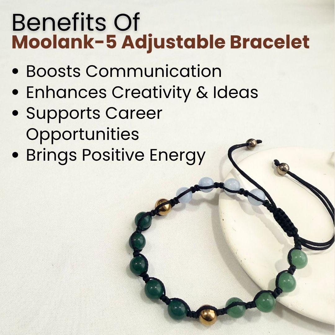 Moolank 5 Power Adjustable Bracelet (Adaptability, Confidence & Mental Clarity)
