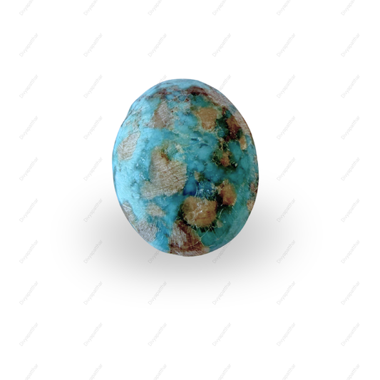 Natural Turquoise (Feroza) Gemstone – Oval Shape (40.10 Carat | 43.70 Ratti)
