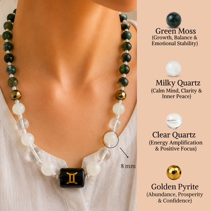 Gemini Zodiac Mala – Growth, Clarity & Emotional Balance
