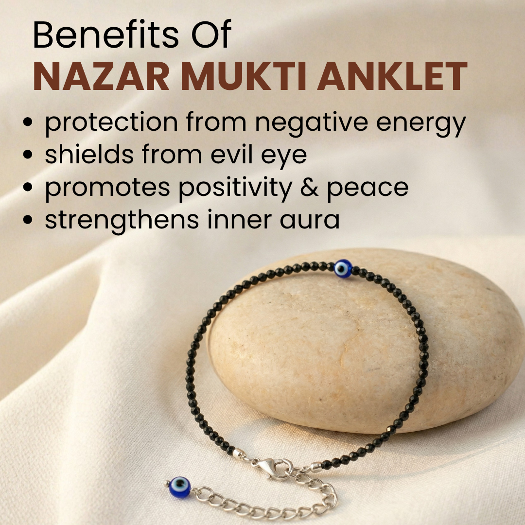 Natural Nazar Mukti Anklet (Protection, Confidence & Stylish Aura Shield)