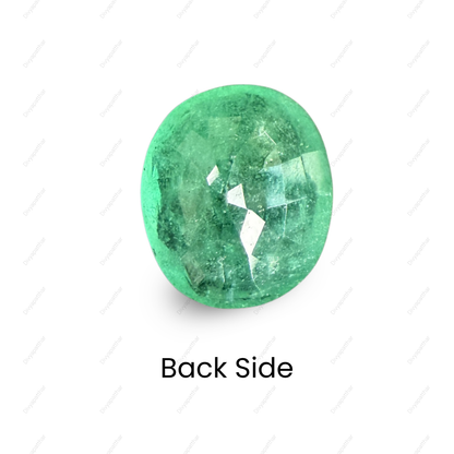 Natural Emerald (Panna) Gemstone – Oval Shape (7.25 Carat | 7.90 Ratti | 13.1 × 11.2 × 7.5 mm)