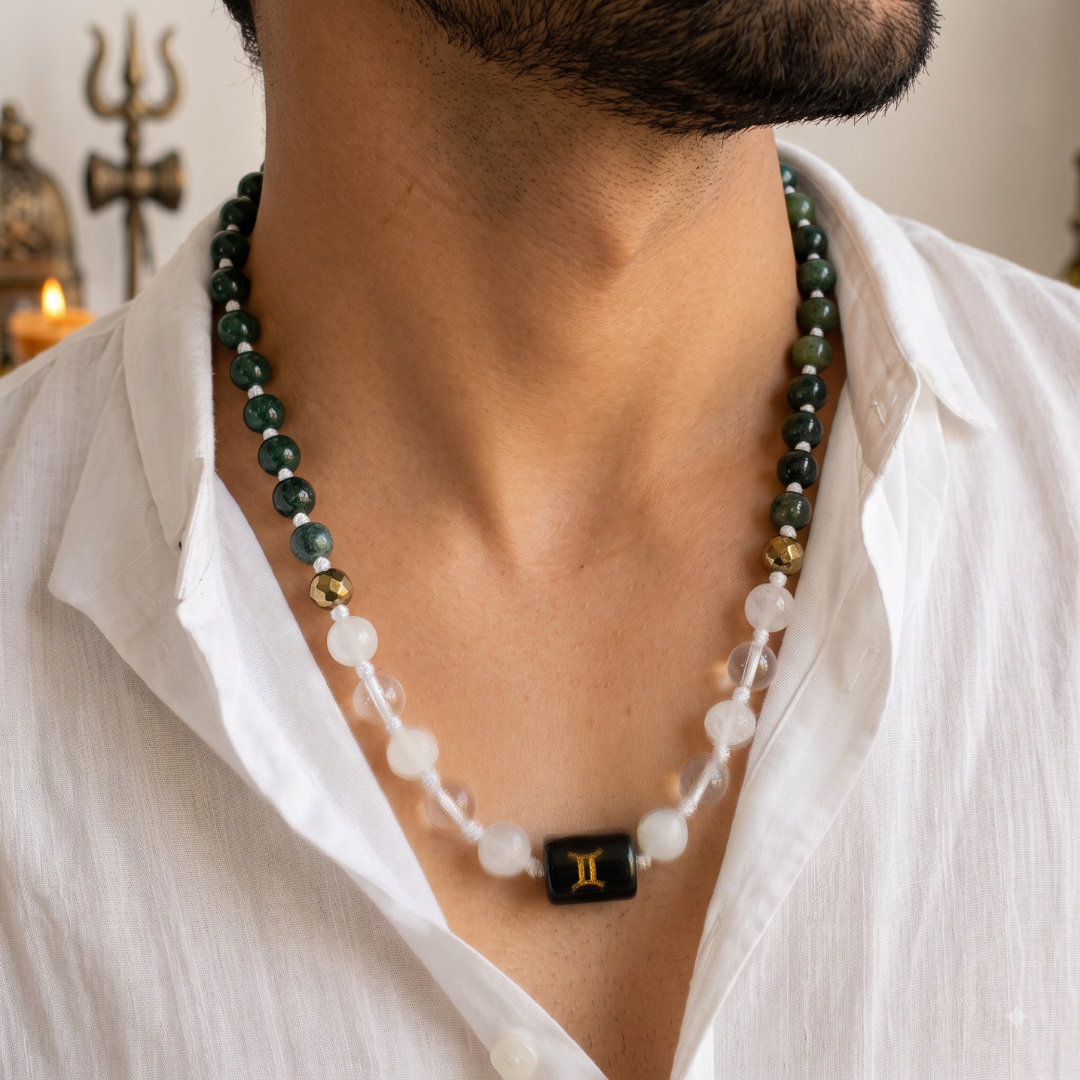 Gemini Zodiac Mala – Growth, Clarity & Emotional Balance